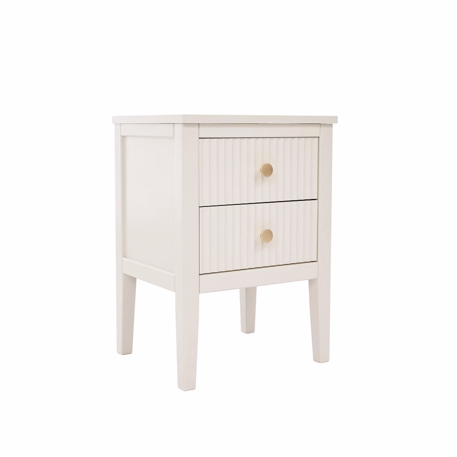 Cabinet Bits Bellaria 2 Drawer Bedside Table in White – 3