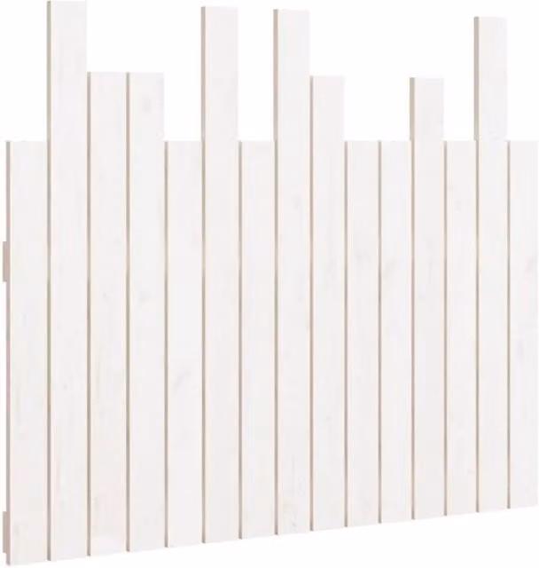 Berkfield Home White Solid Wood Pine Wall Headboard W/D/H: 95.5 x 3 x 80 cm