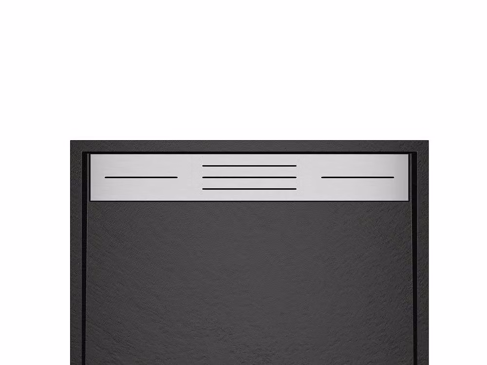 Vente-unique Lyrosa Rectangular Resin Shower Tray, Black, W: 120 cm, D: 80 cm – 4