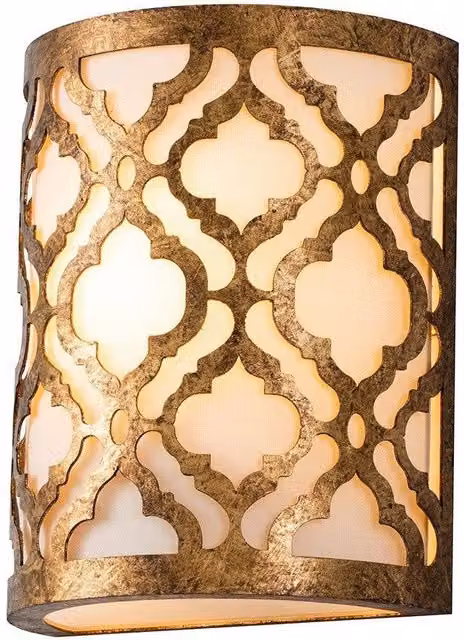 Netlighting Arabella Gold Moroccan Style Indoor Wall Light with E27 Socket
