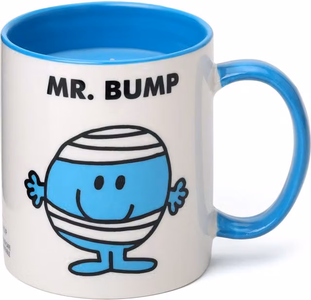 Mr. Men Little Miss Mr Bump Blueberry and Cedarwood Scented Reusable Mug Candle in Blue, 256g