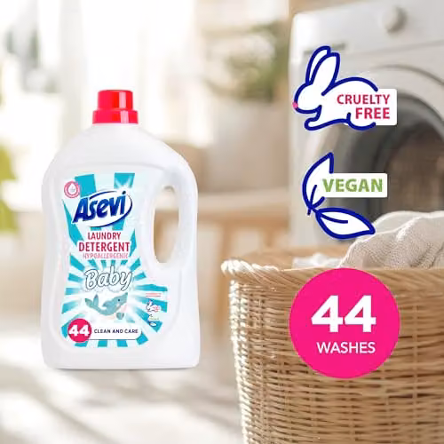 Asevi Baby Laundry Detergent Washing Liquid, 2376ml, 44 Washes – 2