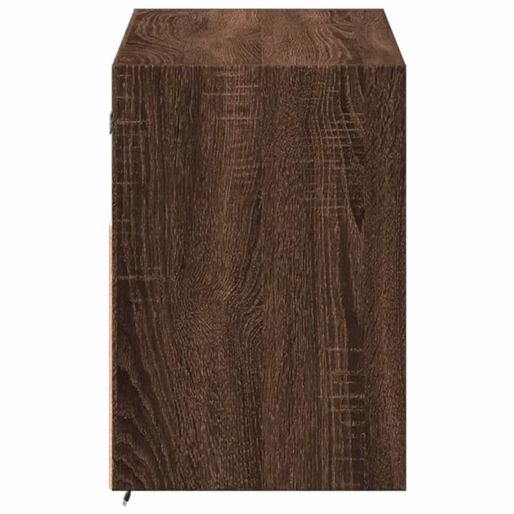 Berkfield Home Modern TV Wall Cabinet with LED Lights in Brown Oak, W/D/H: 100 x 31 x 45 cm – 6