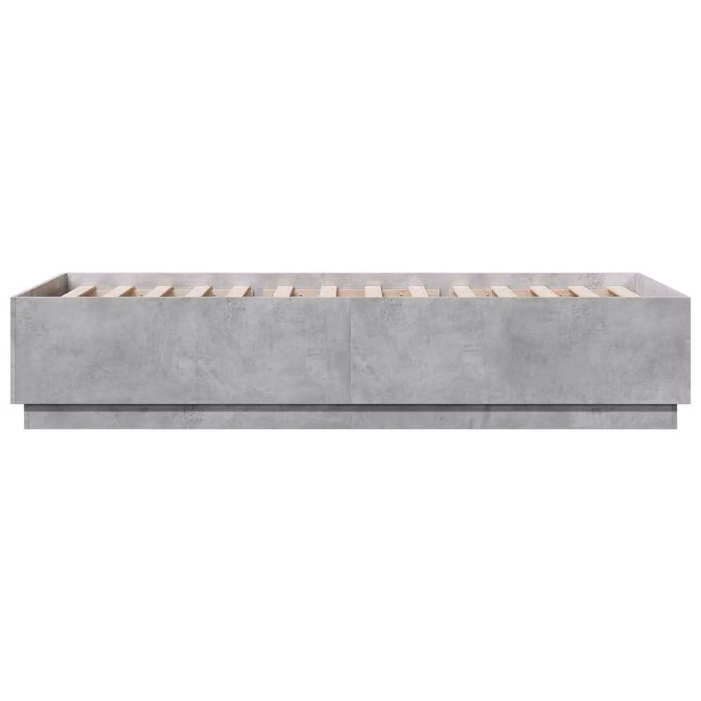 Berkfield Home Modern Bed Frame in Concrete Grey, W: 100 cm, L: 200 cm – 3
