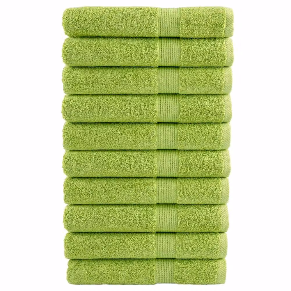 Berkfield Home SOLUND Premium Cotton Terry Towels, 10 Piece Set, Apple Green, W: 100 cm, L: 200 cm, 600 gsm – 2