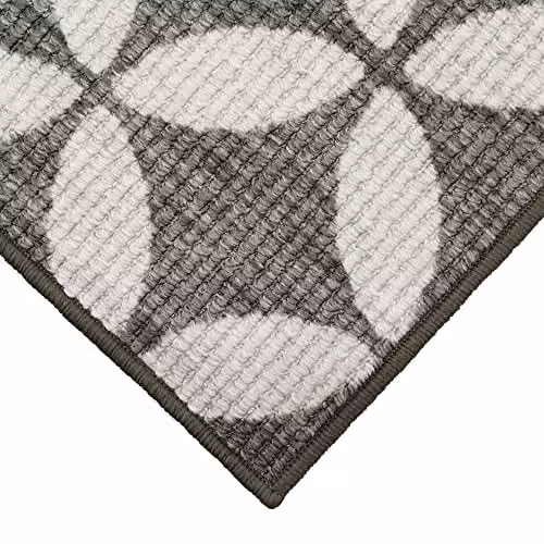 JVL Fiora Machine Washable Non-Slip Runner Mat, Grey and Brown, W/D/H: 50 x 150 cm – 4