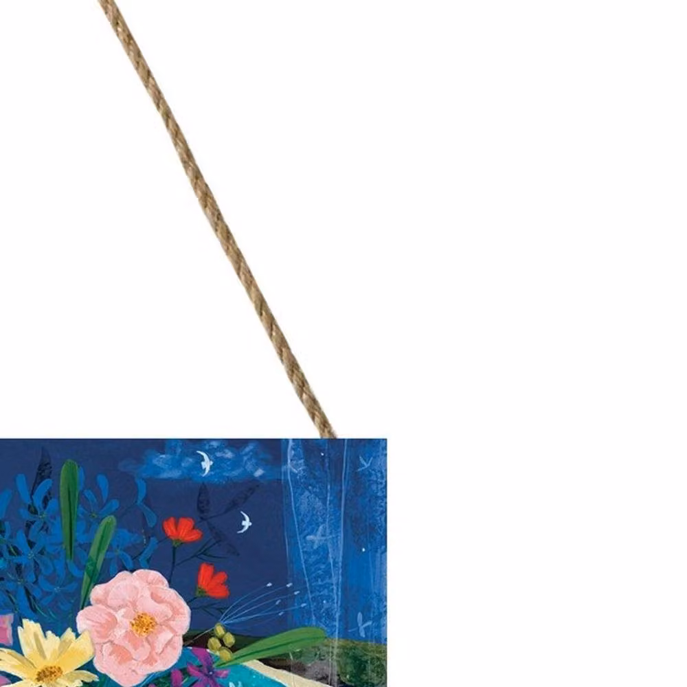 Julia Crossland Summer Posy Multicolour Floral Wooden Wall Plaque – 2
