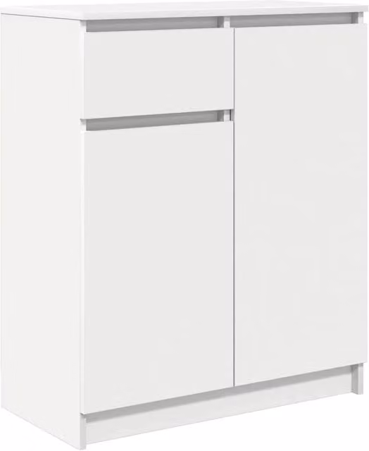 Berkfield Home White Sideboard with Drawer, W/D/H: 71 x 35 x 84 cm