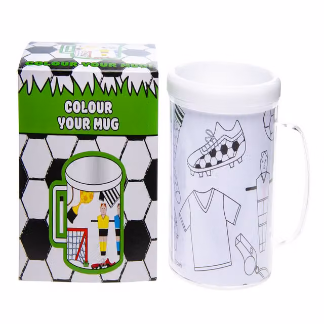 LG-Imports Football Theme Colour Your Own Mug - White
