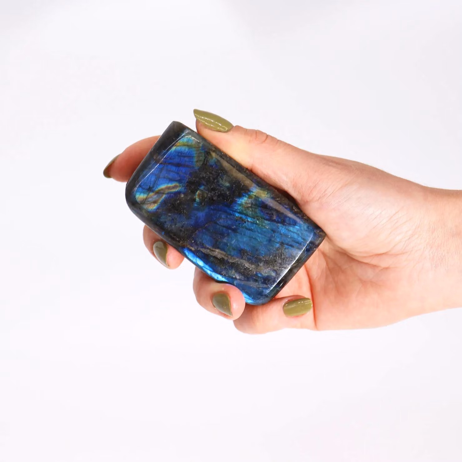 KDMD Madagascar Labradorite Medium Stones in Black, Blue, Green and Gold, 250-300g, 80-100mm – 3