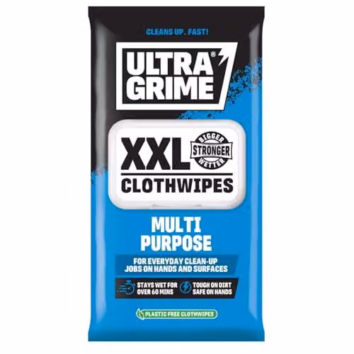UltraGrime Multi-Purpose XXL Wet Wipes, Blue, Pack of 40 – 1