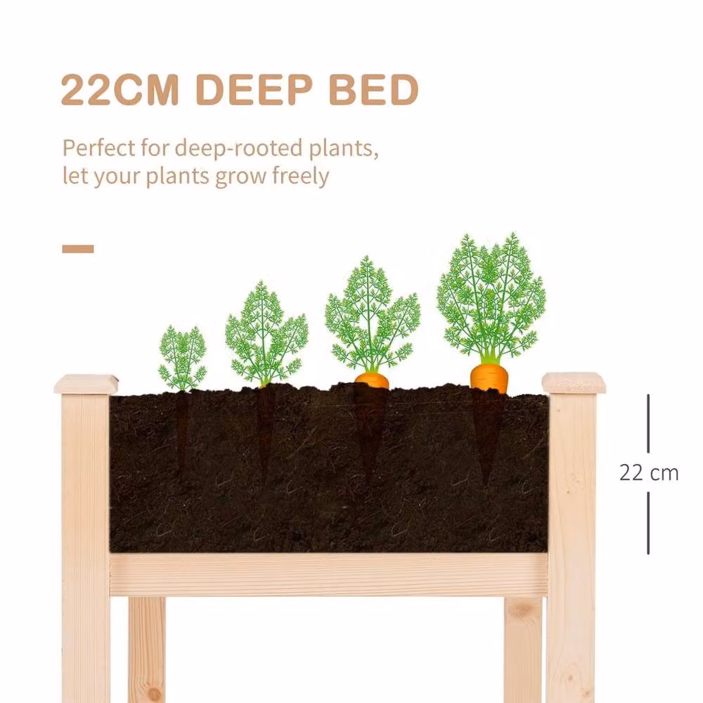 Kelvenix Brown Wooden Raised Garden Bed Planter – 2