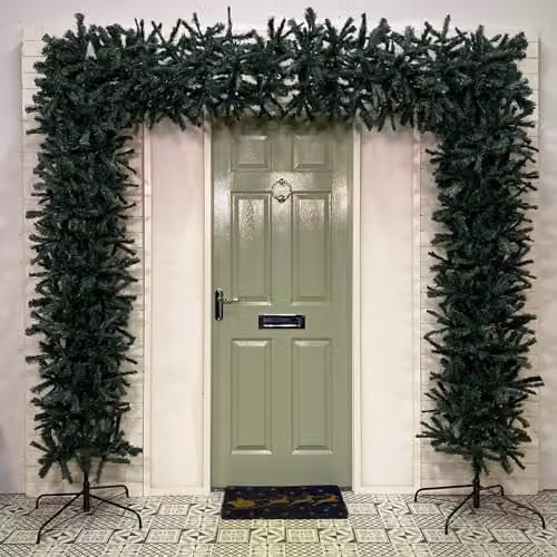 Samuel ALEXANDER 8ft (2.4m) Green Artificial Christmas Tree Arch for Indoor and Outdoor Use