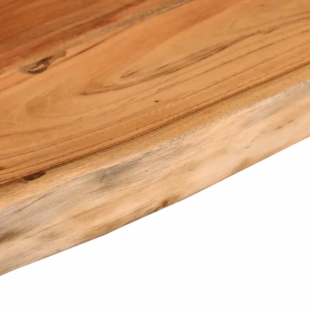 Berkfield Home Rectangular Acacia Solid Wood Wall Shelf with Live Edge, Brown, W/D/H: 70 x 30 x 2.5 cm – 3