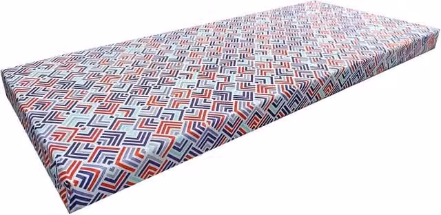 Roseley Water Repellent Rectangular 4 Seater Bench Pad with Foam Filling in Grey, Red and Multicolour