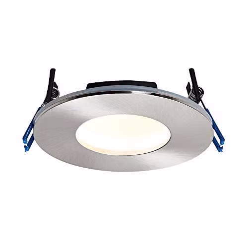 Netlighting Orbitalplus IP65 Warm White Recessed LED Bathroom Downlight in Grey