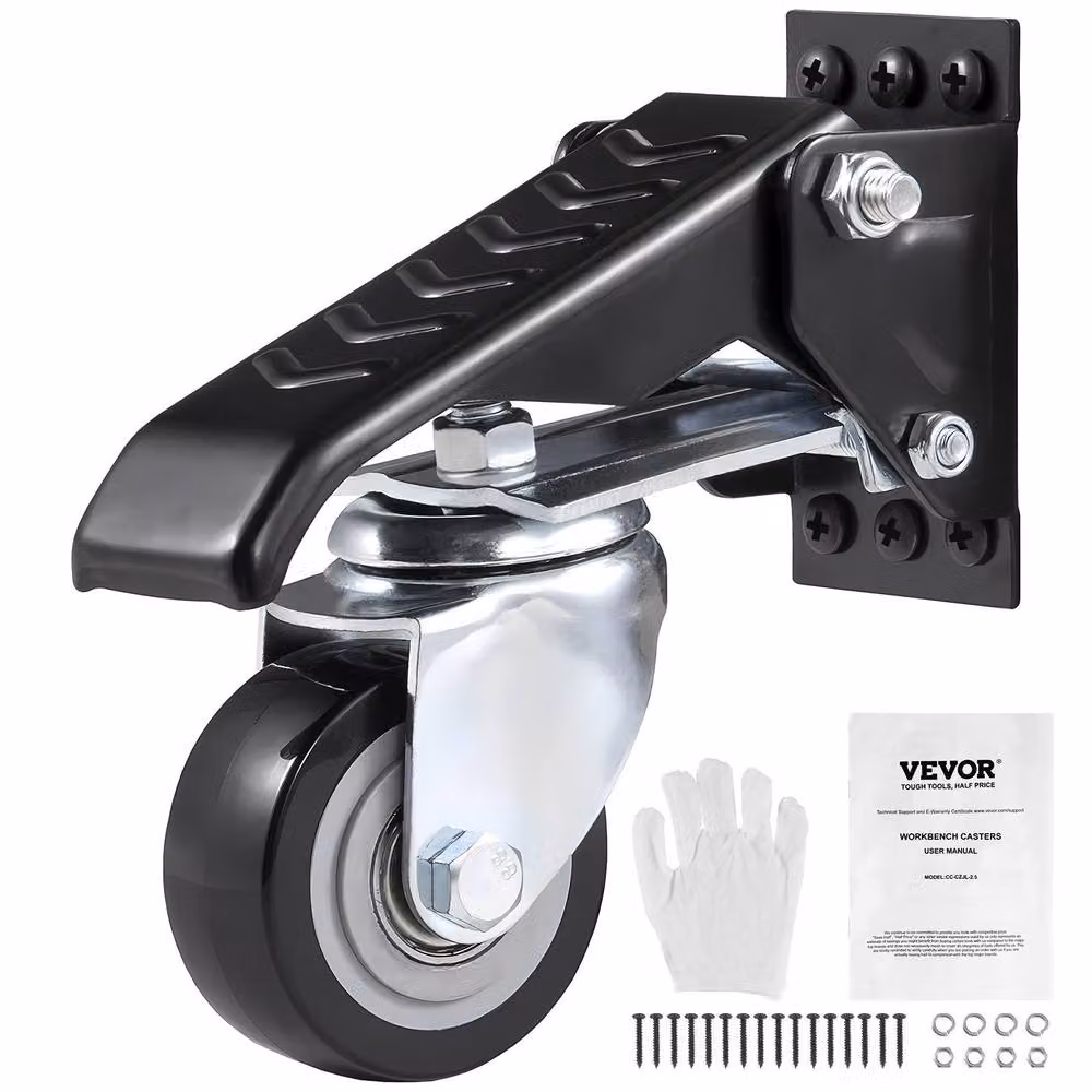 VEVOR Heavy Duty Steel Caster Wheels Set of 4, Black – 2
