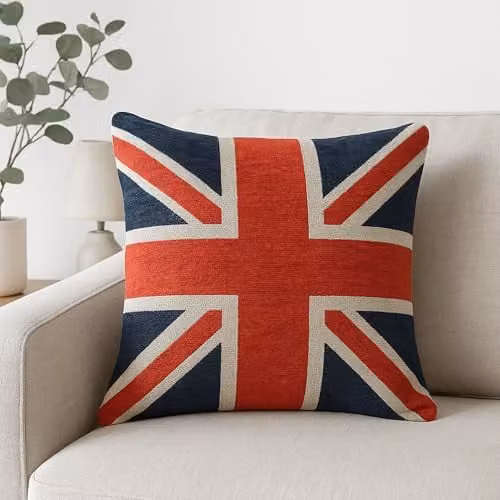 Rapport Home Union Jack Chenille and Polycotton Cushion Cover, Multicolour, W/D/H: 45 x 45 x 45 cm – 4