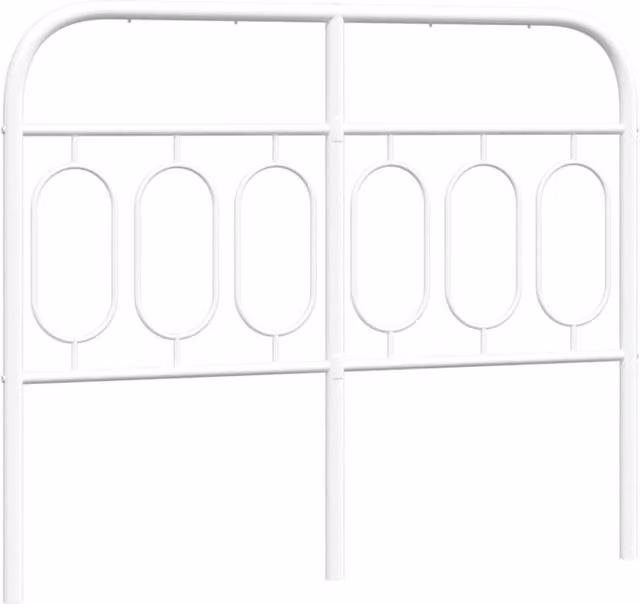 Berkfield Home Metal Headboard in White