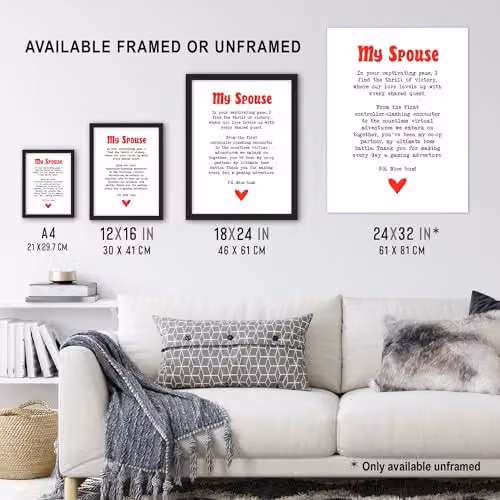 Artery8 Love Poem Gamer Nerd Romantic Typography Wall Art Poster Print on White Thick Paper, W/H: 46 x 61 cm – 3