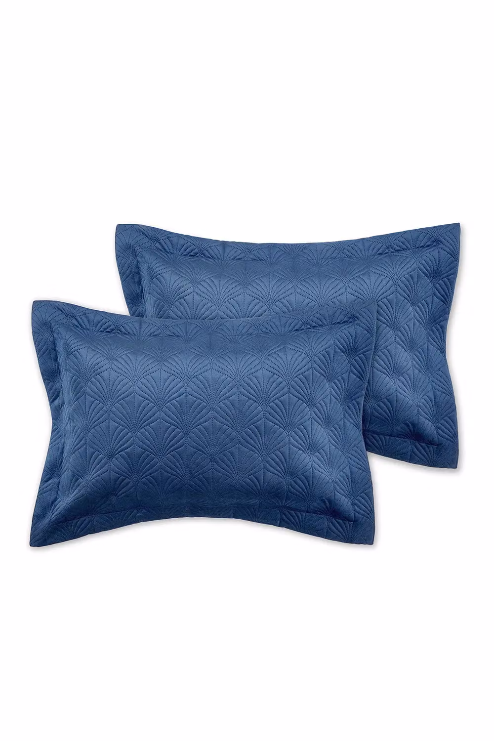 Catherine Lansfield Art Deco Pearl Oxford Pillowcase Set of 2 in Navy Blue, W: 50 cm x L: 75 cm – 2