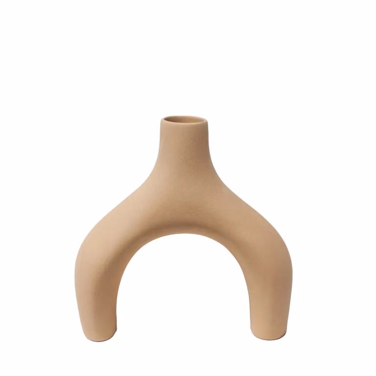 Dome Deco VIDA Ceramic Tabletop Vase in Beige