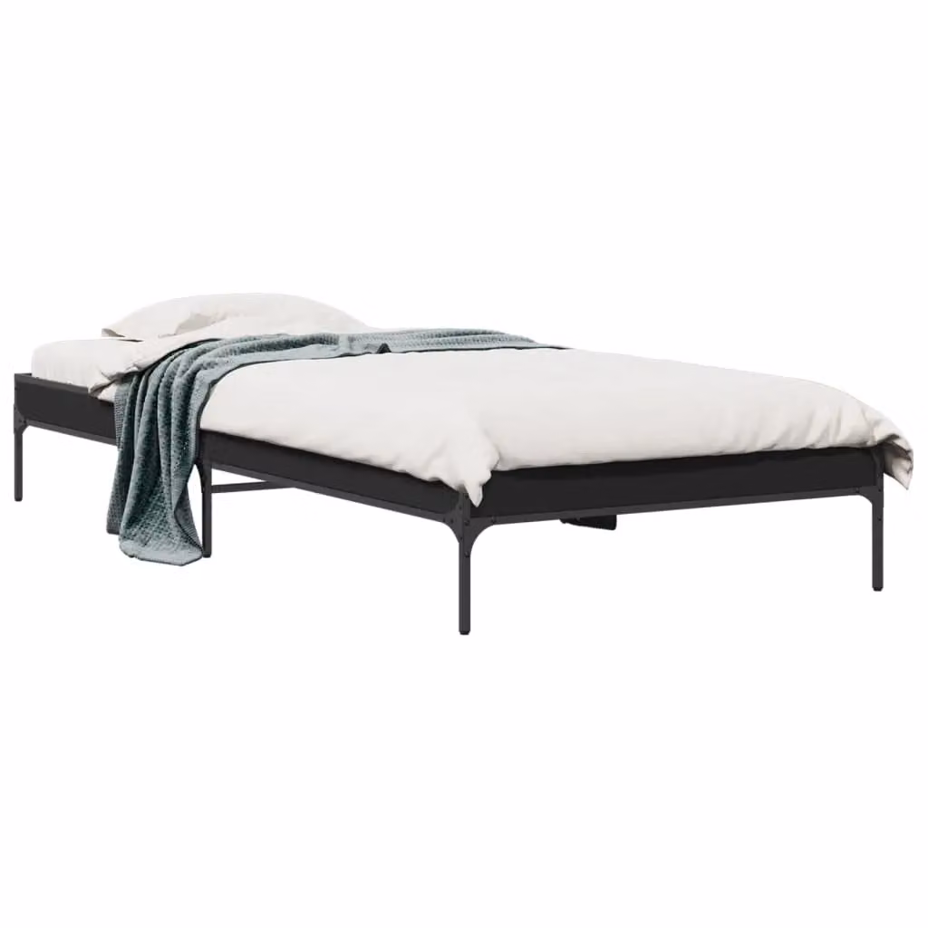 Berkfield Home Black Bed Frame W/D/H: 100 x 200 cm – 2