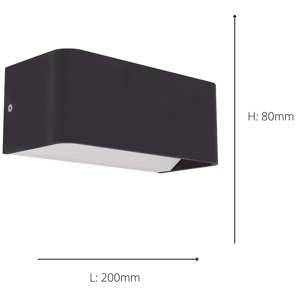 Loops Modern Black LED Wall Light with Included Bulb – 4