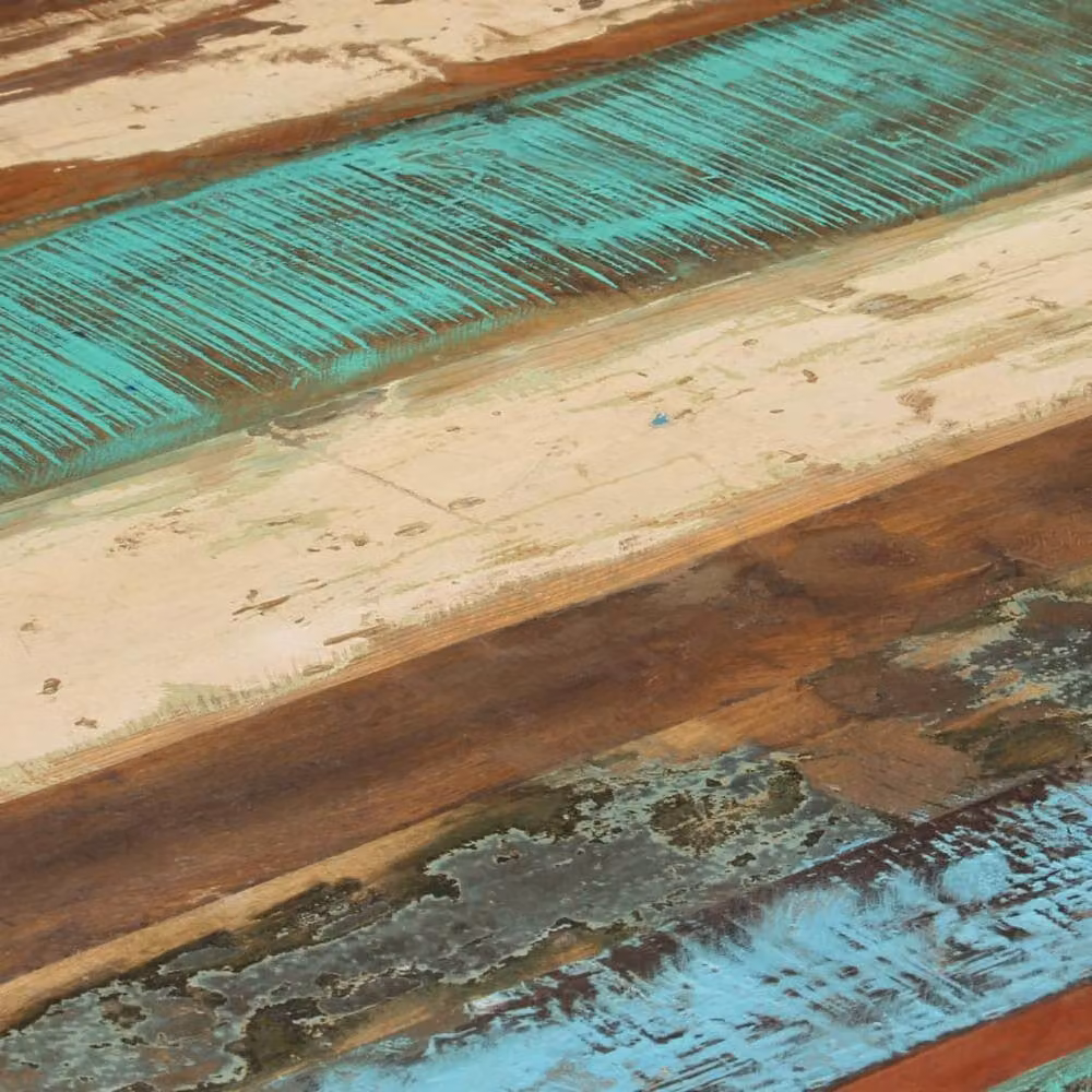 Berkfield Home Rectangular Rustic Solid Reclaimed Wood Dining Table, Multicolour, W: 82 cm, D: 80 cm, H: 76 cm – 3