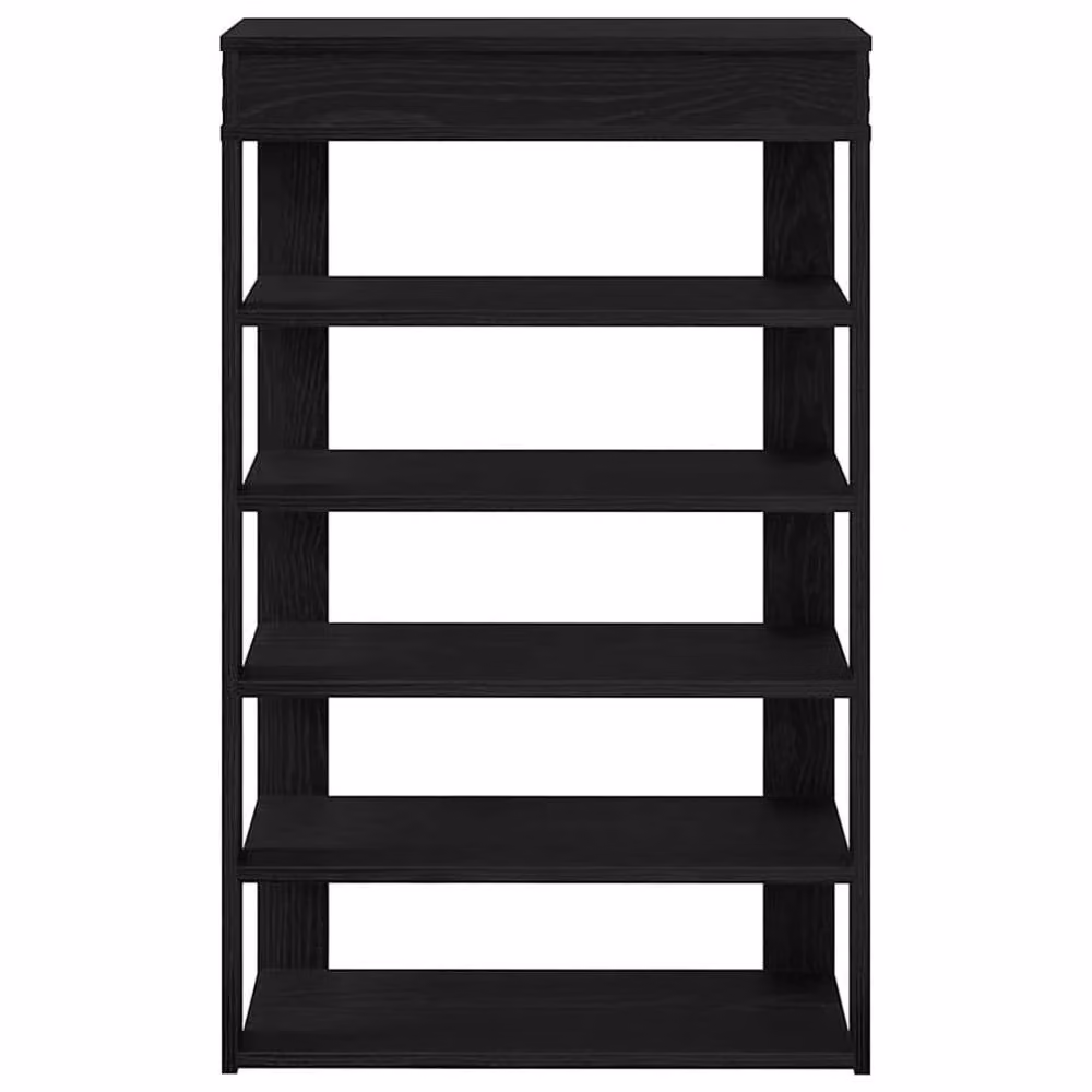 Berkfield Home Black Modern Shoe Rack in Engineered Wood, W/D/H: 60 x 30 x 98 cm – 3
