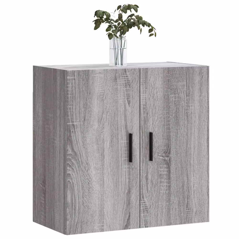 Berkfield Home Grey Sonoma Wall Mounted Cabinet with Hinged Doors and Internal Shelves, W: 60 cm, D: 31 cm, H: 60 cm – 2