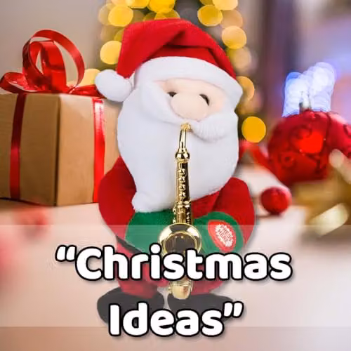 VFM e-Store Musical Santa Christmas Decoration, Red, W: 20 cm, H: 14 cm – 5