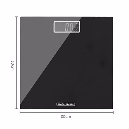 BLACK+DECKER BXBS0002GB Digital Bathroom Scale with High Precision Sensor System and LCD Display, Black – 3