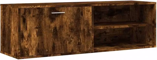Berkfield Home Smoked Oak TV Cabinet in Brown, W/D/H: 120 x 34 x 37 cm