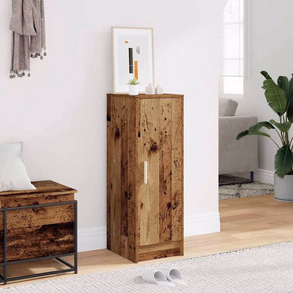 Berkfield Home Artisan Oak Shoe Cabinet in Brown, W/D/H: 32 x 35 x 92 cm – 2