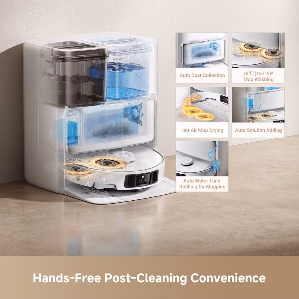 Mova P50 Pro Ultra Robot Vacuum and Mop with All-in-one Cleaning Station, White – 3