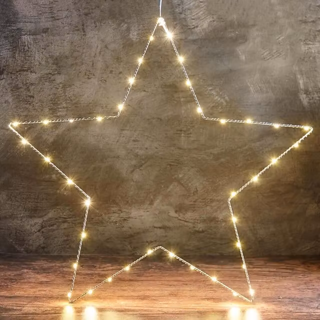 Biard Black Metal Hanging Star LED Light for Children, W/D/H: 30 x 30 x 30 cm