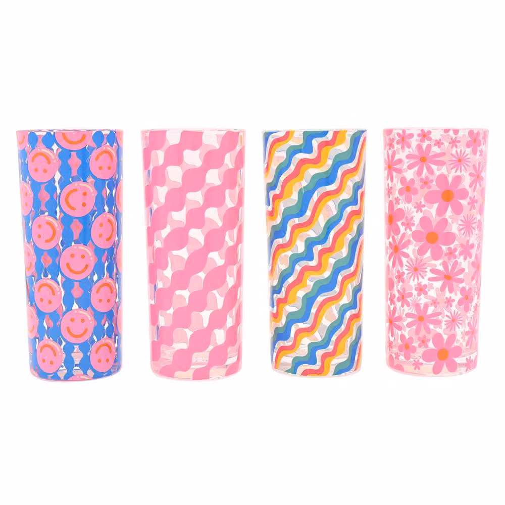 Studio Blom Set of 4 Multicolour Glass Tumblers – 2