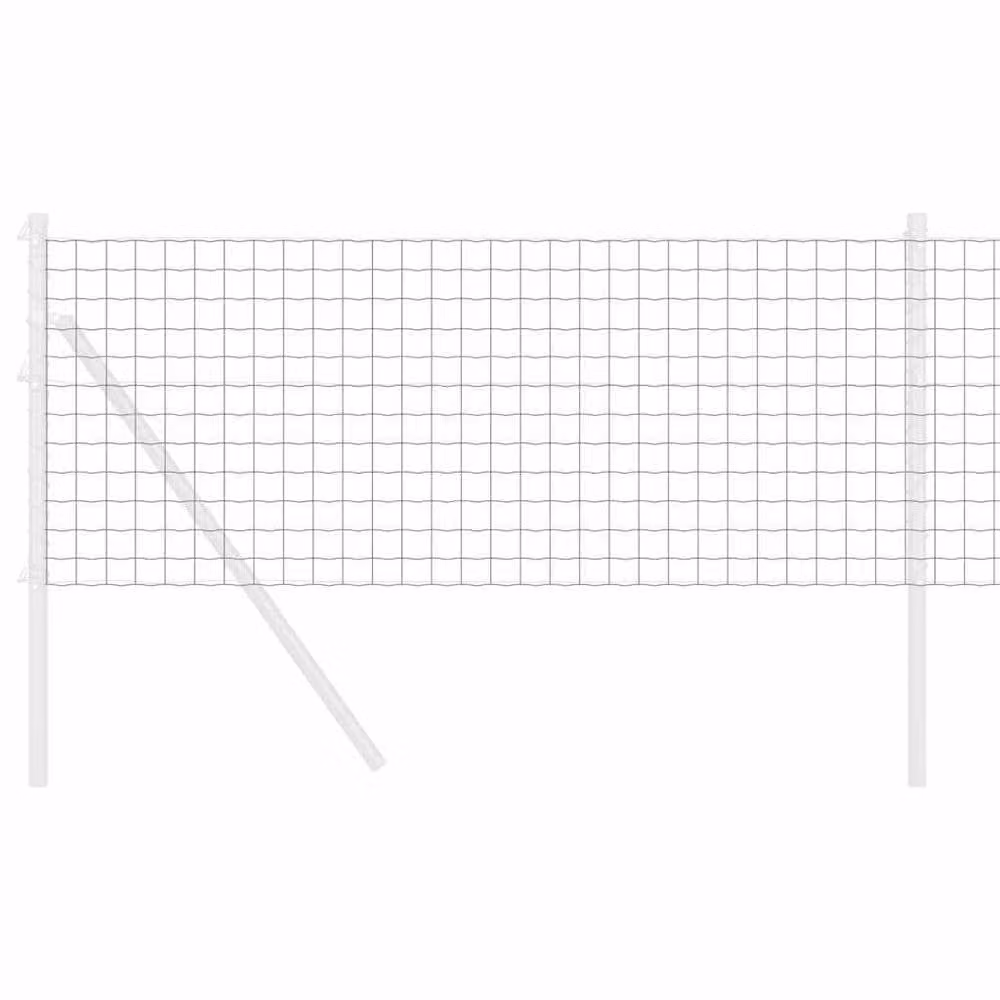 Berkfield Home Euro Fence Grey PVC-Coated Steel Fencing, H: 60 cm x W: 50 m – 2