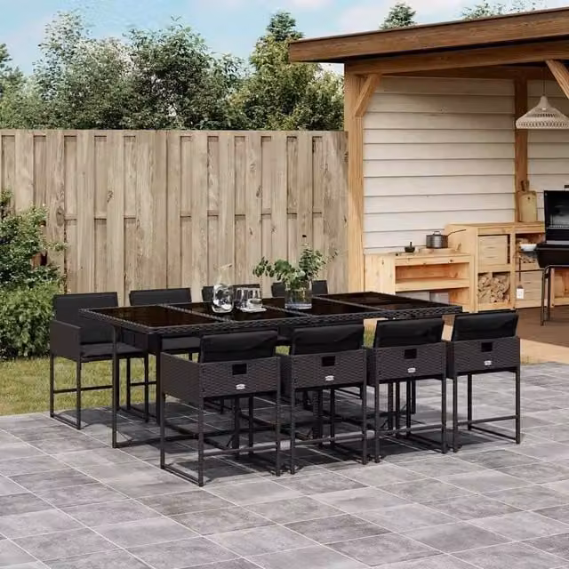 Berkfield Home Garden Dining Set in Black – 1