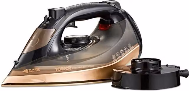 Tower Cordless Steam Iron with Ceraglide 360, 2800W, Black and Gold – 1