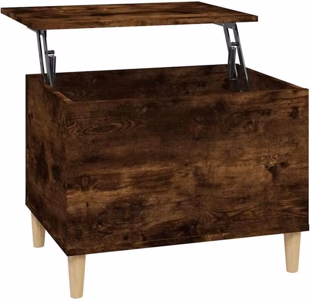 Berkfield Home Smoked Oak Coffee Table in Brown, W: 60 cm, D: 44.5 cm, H: 45 cm – 1