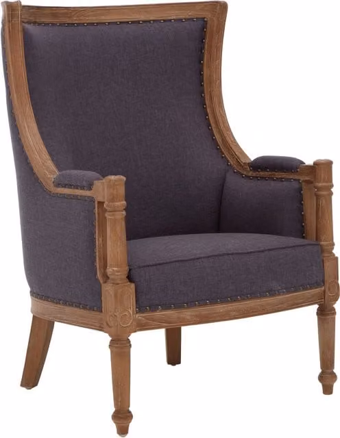 Fifty Five South Cabra Grey Fabric Armchair with Solid Wood Frame – 1