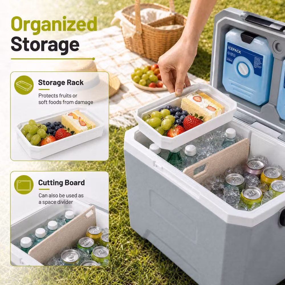 Costway 16 L Portable Leakproof Cooler in Grey – 6