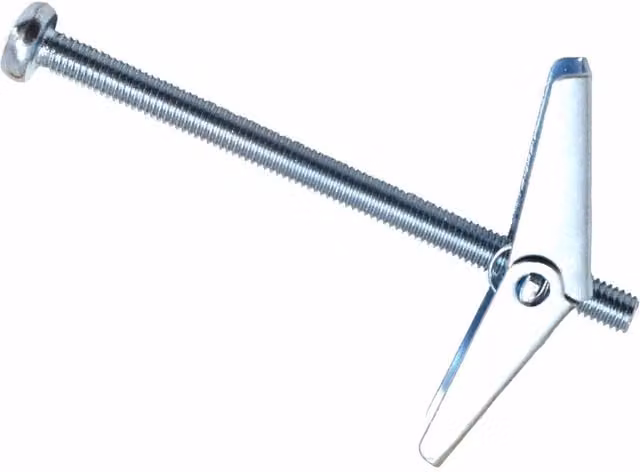 Masonmate Galvanised Steel Spring Toggle and Screw Bolt in Silver and Multicolour