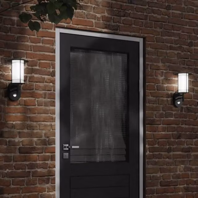 Berkfield Home Black Stainless Steel Outdoor Wall Light with Motion Sensor – 1