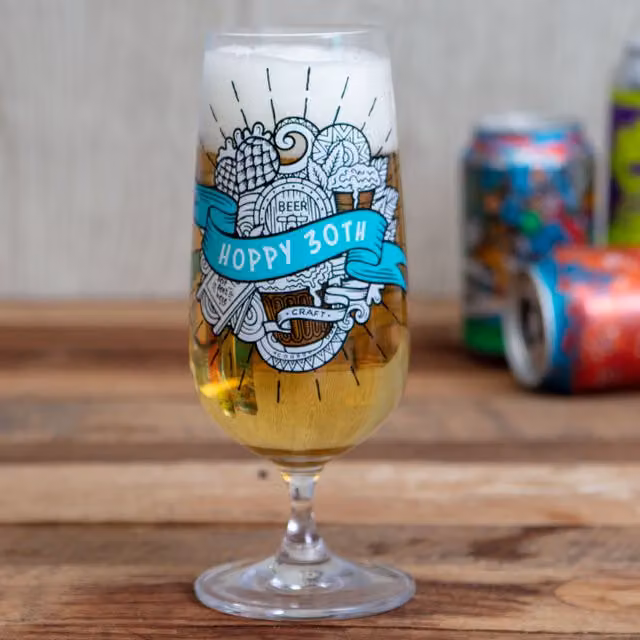 Boxer Gifts Men's 30th Birthday Craft Beer Glass in Transparent – 1