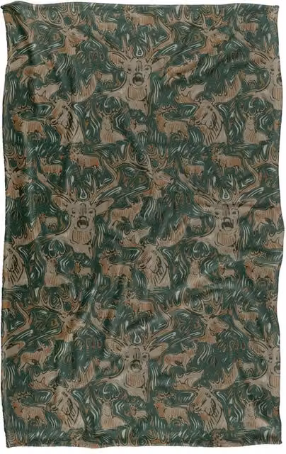 JQ Licensing Big Game Deer Moose Hunting Pattern 2 Super Soft Fleece Throw Blanket, Multicolour, W: 91 cm, D: 147 cm – 6