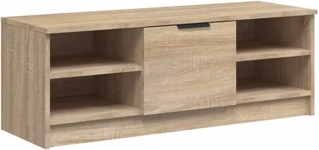 Berkfield Home Sonoma Oak TV Cabinet in Light Tan Beige, W: 102 cm, D: 35.5 cm, H: 36.5 cm – 1