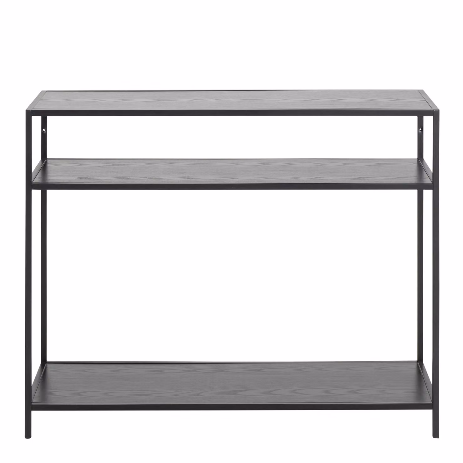 Furniture To Go Seaford Modern Rectangular Console Table with 2 Shelves in Black and Ash – 2